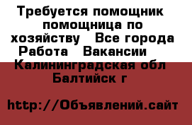 Требуется помощник, помощница по хозяйству - Все города Работа » Вакансии   . Калининградская обл.,Балтийск г.